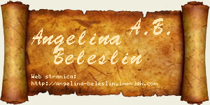 Angelina Beleslin vizit kartica
